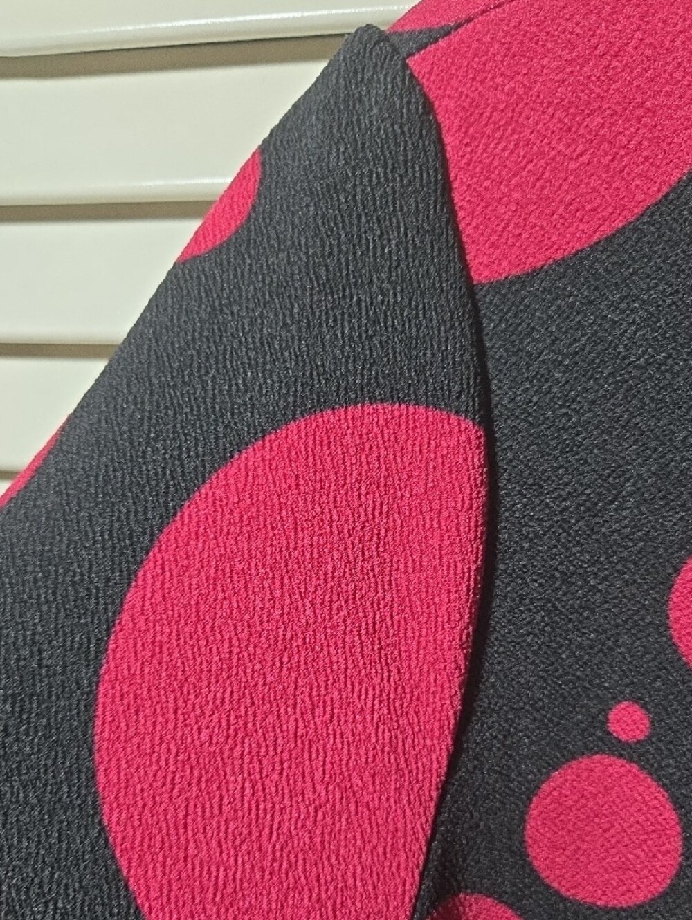 Host Pick! LuLaRoe Black Skater Dress with Burgundy Polka Dots - Picture 5 of 5
